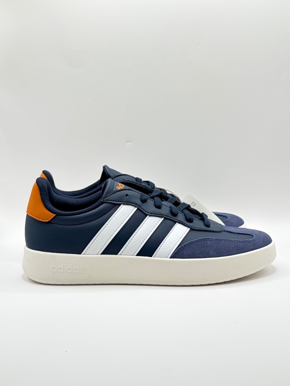 Adidas Barreda Sneakers with Orange Heel Accent, Synthetic Leather &
